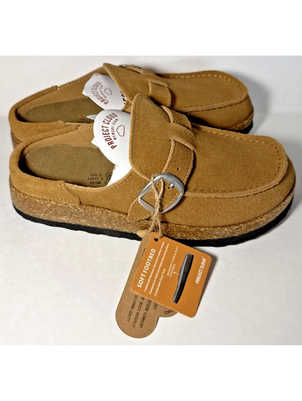 Project Cloud Carline Clogs Memory Foam Chestnut